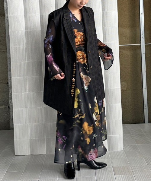 Ameri（アメリ）の「UND SCAN FLOWER DRESS（ワンピース）」 - WEAR