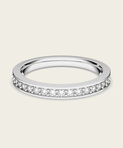 公式】【スワロフスキー】Matrix リング, ホワイト, ロジウム・プレー