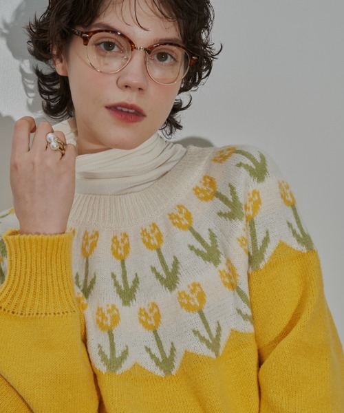 MERLOT（メルロー）の「チューリップニット（ニット/セーター）」 - WEAR