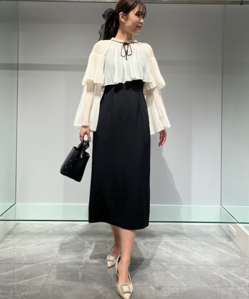 CELFORD（セルフォード）の「ブラウスケープ付きドレス（ワンピース