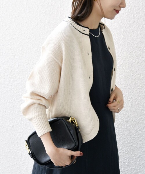 セール】SHIPS any:〈手洗い可能〉リリヤーン ライン クルーネック