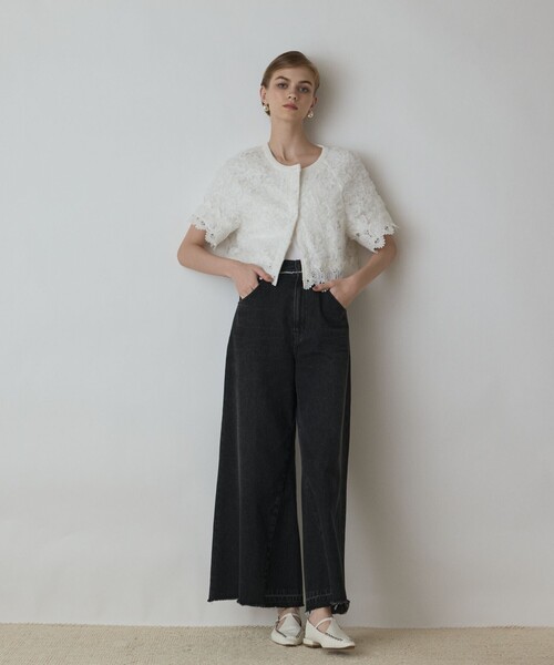 セール】フラワー刺繍ニットカーディガン（カーディガン/ボレロ