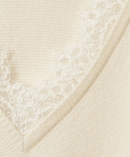 レースドッキングプルオーバー（ニット/セーター）｜allureville