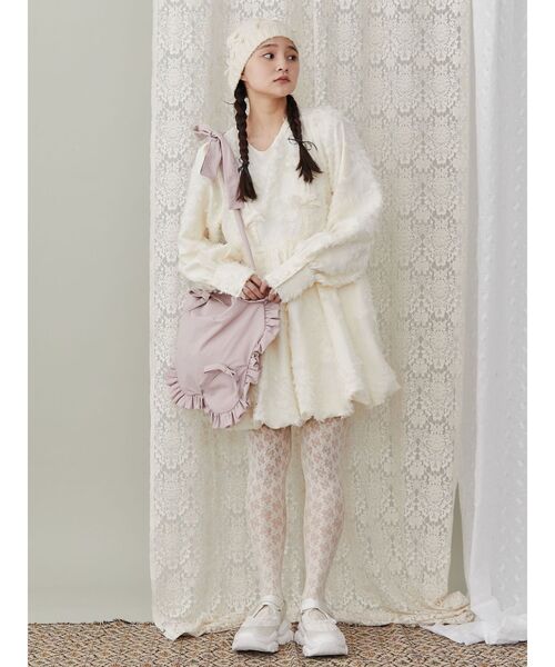 バルーンリボンミニワンピース（ワンピース）｜merry jenny（メリー