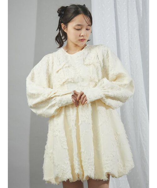 バルーンリボンミニワンピース（ワンピース）｜merry jenny（メリー