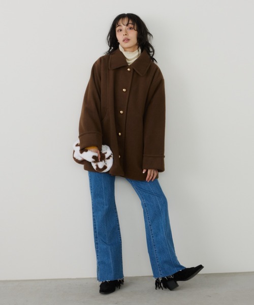 Unitage（ユニテージ）の「金釦ミドルコート（ステンカラーコート