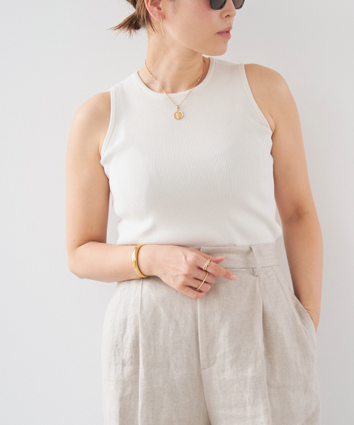 Diner B RIB CROP タンクトップ（タンクトップ）｜Deuxieme Classe