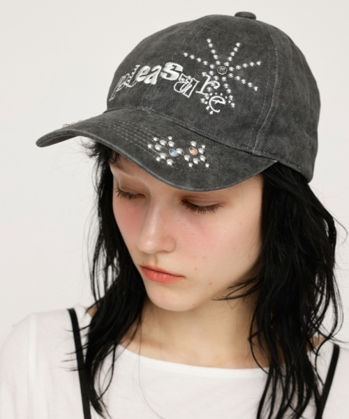 セール】WASHED STUDDED CAP ウォッシュド スタッズ キャップ