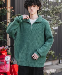 オーバーサイズ ニット」に該当するグリーン・カーキ/緑色系のメンズ