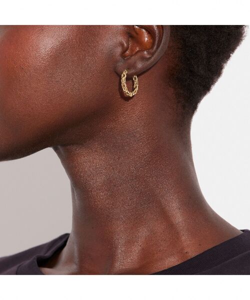 COACH（コーチ）の「シグネチャー チェーン スモール フープ ピアス