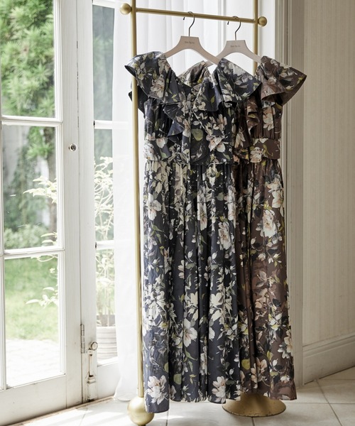 Anemone Ruffled Long Dress（ワンピース）｜Her lip to（ハーリップ