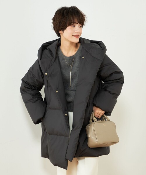 NOLLEY'S（ノーリーズ）の「撥水ダウンショール風フードコート（ダウン