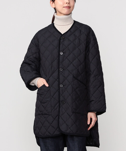 Gymphlex | ナイロンタフタ キルトダウンカラーレスコート WOMEN