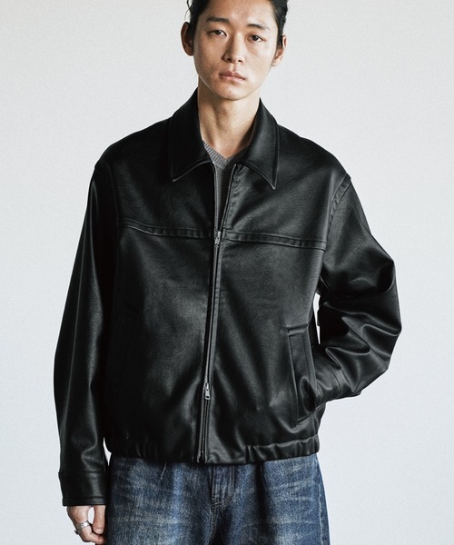 ARTIFICIAL GRAIN / FAUX SUEDE ZIP BLOUSON（ブルゾン）｜WYM LIDNM