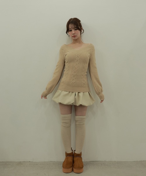 cable lulea knit tops/ケーブルルレアニットトップス（ニット