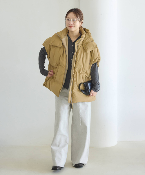 セール】ドロストポンチョダウン（ダウンベスト）｜JOURNAL STANDARD