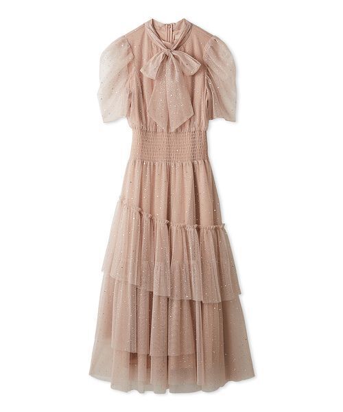 限定サイズ】ハーフスリーブラメチュールドレス（ドレス）｜FURFUR