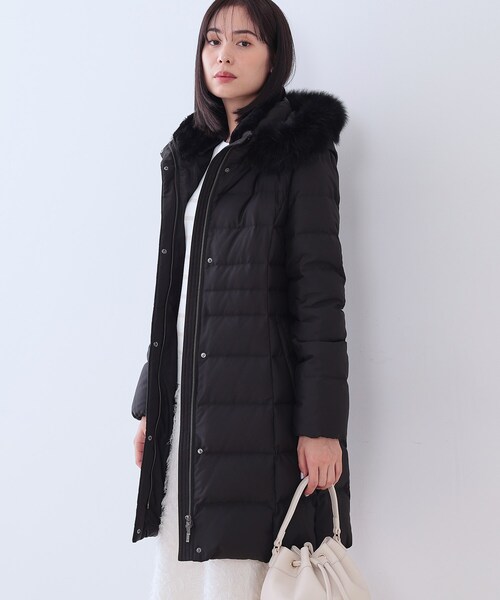 INDIVI（インディヴィ）の「シルキーサテンダウンコート（ダウン