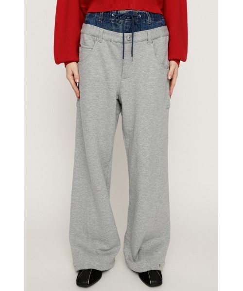 セール】LAYERED WAIST DOCKING CUT PT レイヤード ウエスト