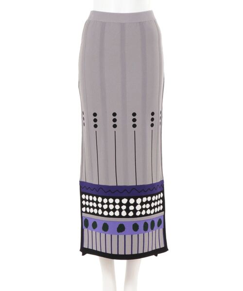 UN3D.（アンスリード）の「ミックスドットジャカードニットスカート