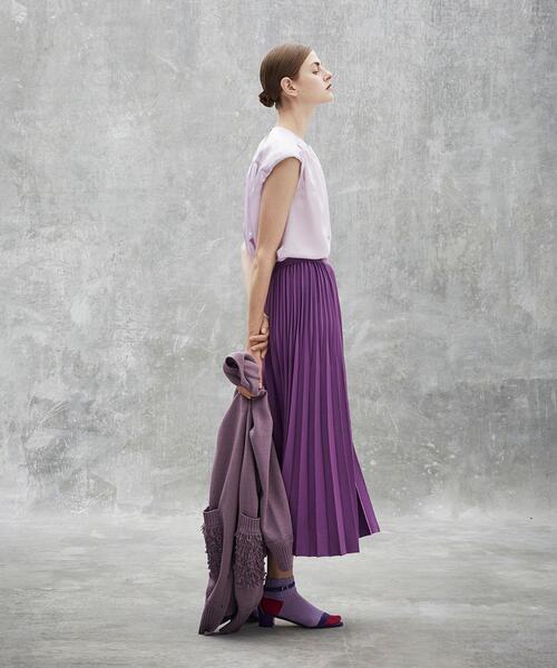 Drawer（ドゥロワー）の「Drawer 18Gプリーツニットスカート（スカート