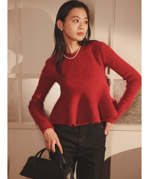 ZOZO限定カラー】ペプラムショートニットトップス（ニット/セーター