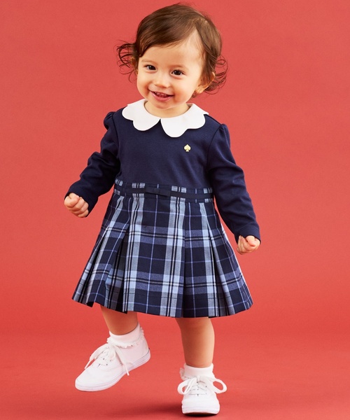 セール】オーガストチェックドッキングワンピース（その他ベビーウェア