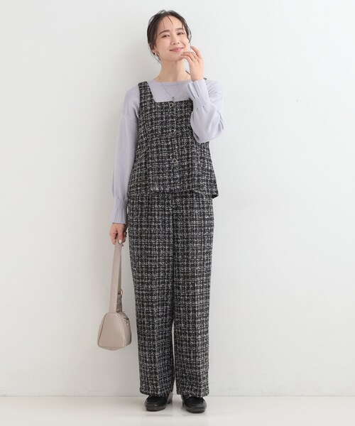 セール】【2点セット】着るだけで決まる クラシカルなツイード調