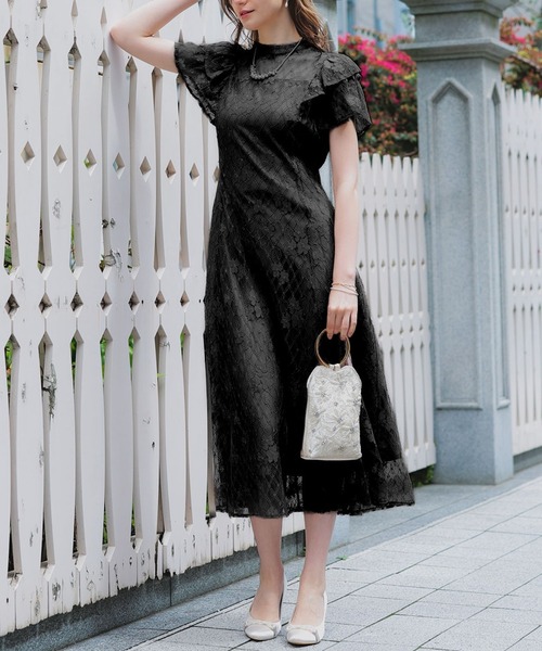 セール】フリルスリーブフラワーレースドレス（ドレス）｜Dorry Doll