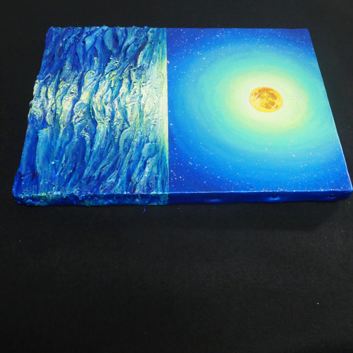 F4号】good blue(spelling) 油絵 oil painting F4号】good blue