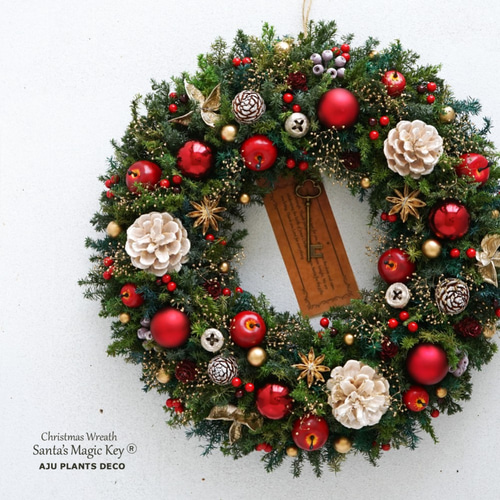 クリスマスリース(1119)～Santa's Magic Key(R)～ 35cm リース AJU