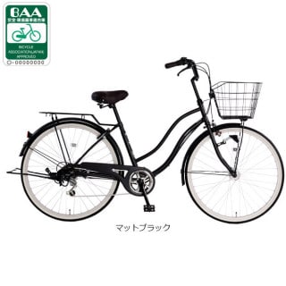 あさひ シティサイクル 前カゴ付／自動点灯ライト・防犯ワイヤー付
