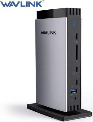 Wavlink DisplayLink Laptop Docking Station Triple Monitor 4K@60Hz