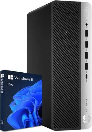 Refurbished: HP Desktop Computer ProDesk 600 G4 SFF Windows 11 Pro
