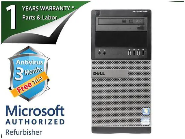 Refurbished: DELL Desktop Computer OptiPlex 990 Intel Core i7-2600