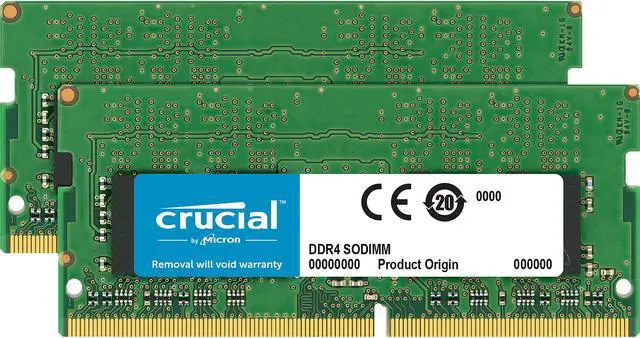 Crucial 32GB Kit (16GBx2) DDR4 2400 MT/s (PC4-19200) DR x8 SODIMM