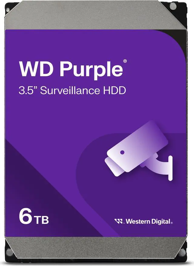 WD Purple 6TB Surveillance Hard Disk Drive - 5400 RPM Class SATA