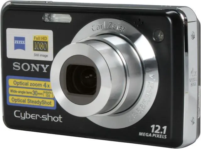 SONY Cyber-shot DSC-W220 Black 12.1 MP Digital Camera - Newegg.com