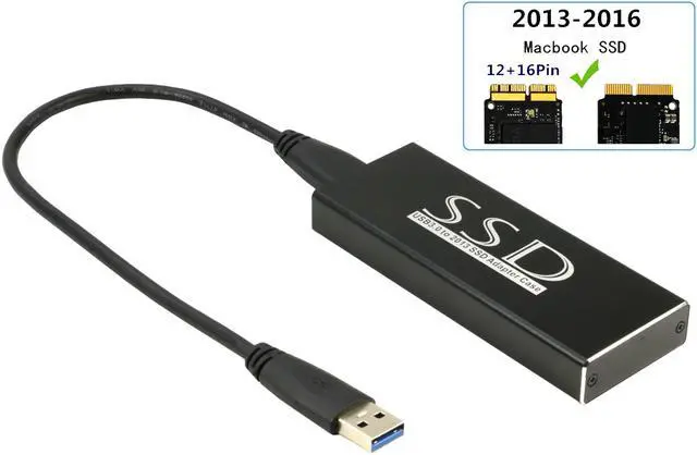 USB 3.0 SSD Enclosure for 2013 2014 2015 Apple MacBook Air Pro