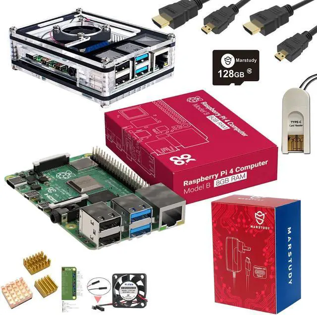 MarsKit Raspberry Pi 4 Model B Starter Kit-128GB Edition/Raspberry