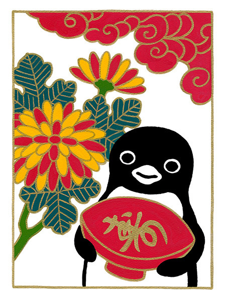 Suicaのペンギン」手掛けた坂崎千春の版画展「はんなりペンギン」が