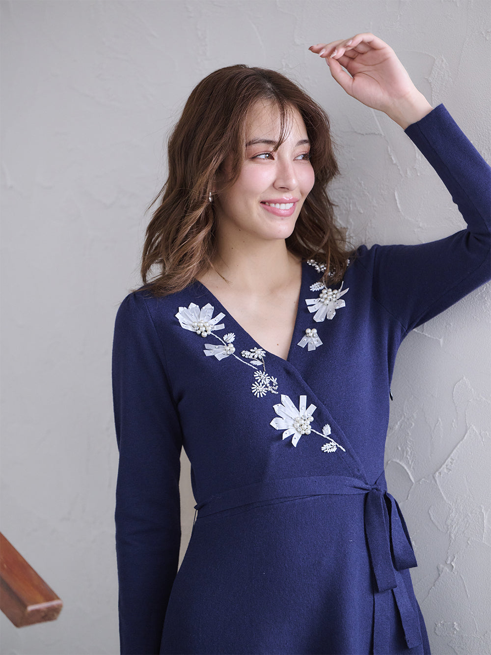 ノーブルカシュクールニットワンピース｜【公式】Chestyオンラインショップ