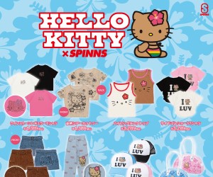 ハローキティ」×「SPINNS」コラボアイテムが新登場！日焼けした水着姿