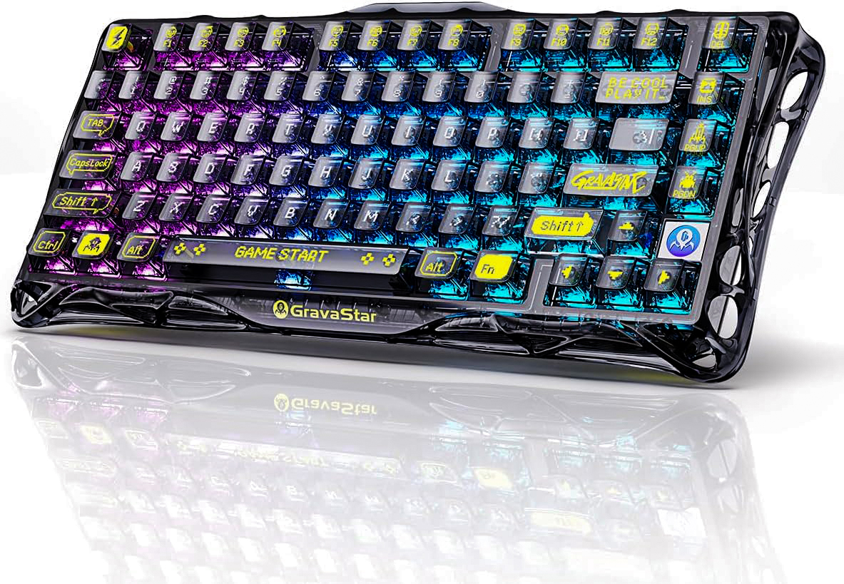 GRAVASTAR MERCURY K1 LITE GAMING KEYBOARD - TRANSPARENT BLACK