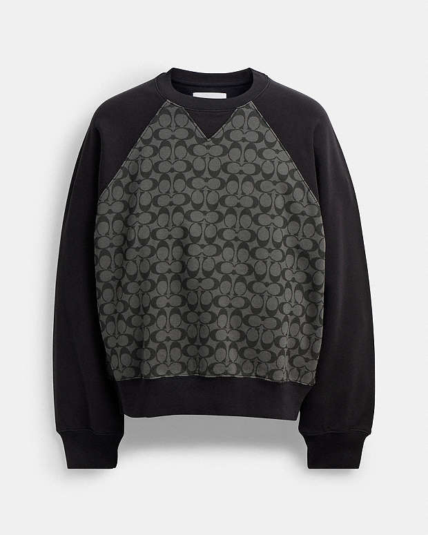 公式】コーチアウトレット | シグネチャー クルーネック スウェットシャツ