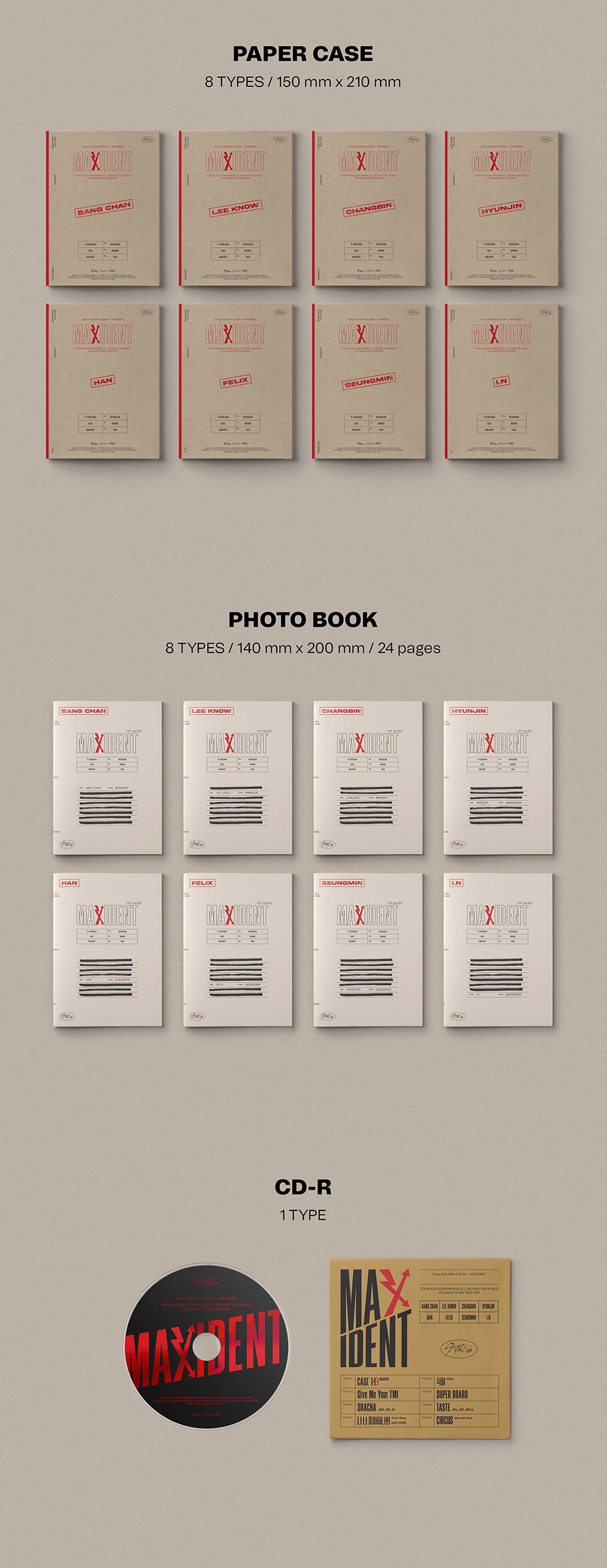 STRAY KIDS - MAXIDENT 7TH MINI ALBUM (CASE VER.) | COKODIVE