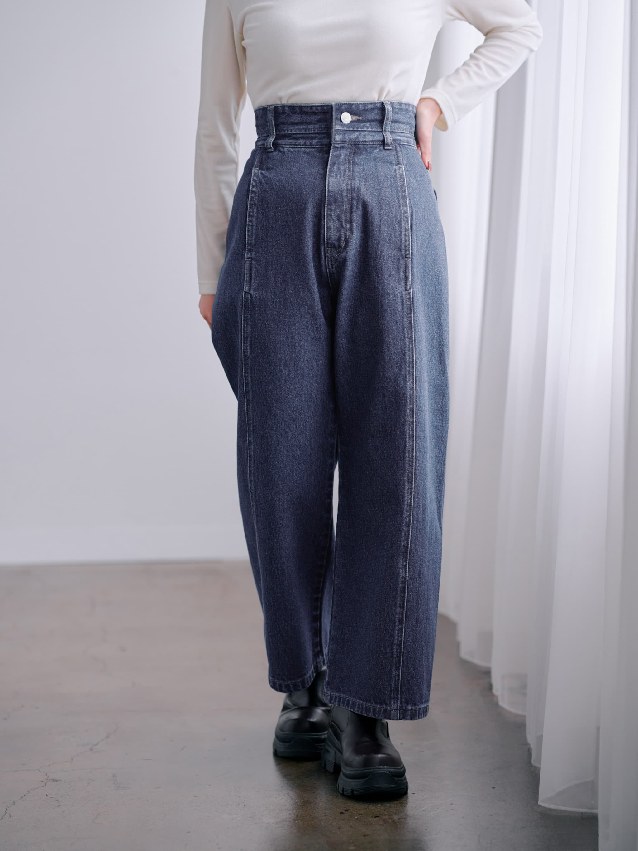 ダブルウエストシームデニム-short & regular | 小柄・低身長女性向け