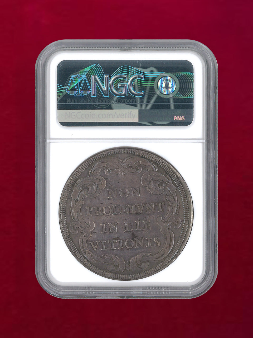 イタリア・ローマ教皇領】ピアストラ 銀貨 1682 NGC AU DETAILS