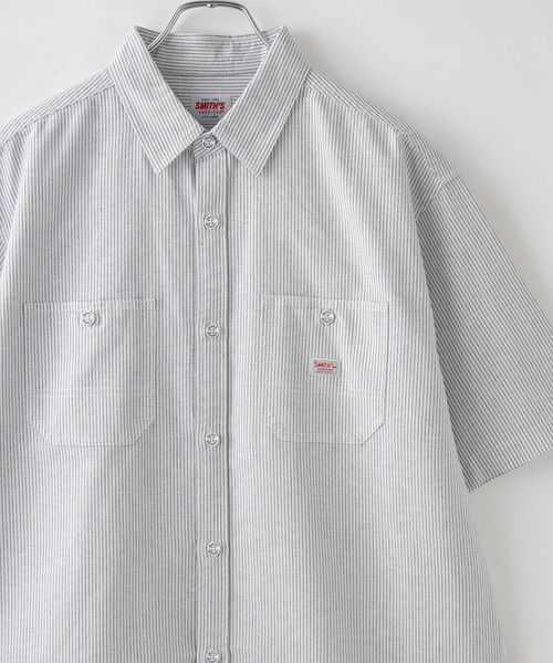 SMITH'S（スミス）別注ショートスリーブストライプワークシャツ