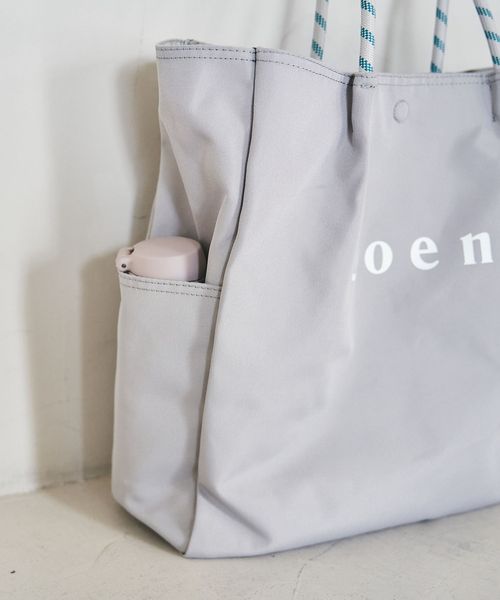 追加】 coen（コーエン） ロゴ ポリキャンバストートバッグ（Lサイズ）
